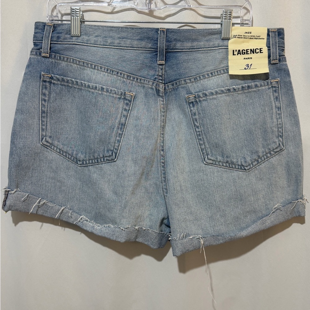 L’ Agence Women's Denim Shorts Size 31 NWT - Picture 2 of 4
